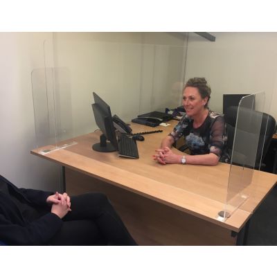 Meeting Desk Protection Screen 1000mm Wide x 800mm Tall